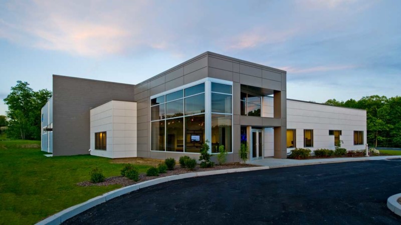polyrack headquarters building exterior design